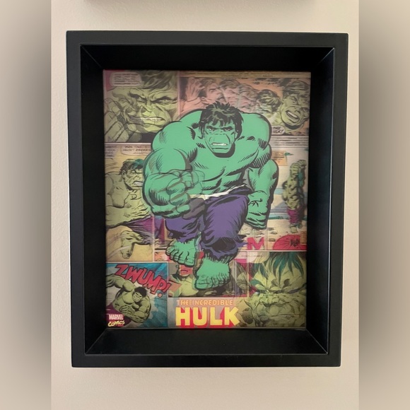 Marvel Wall Decor Marvel Comics Wall Decor 3d Holographic Framed Shadowbox The Incredible